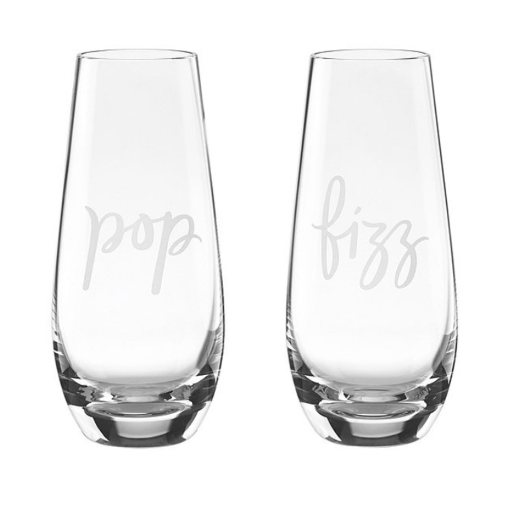 Kate spade stemless flutes